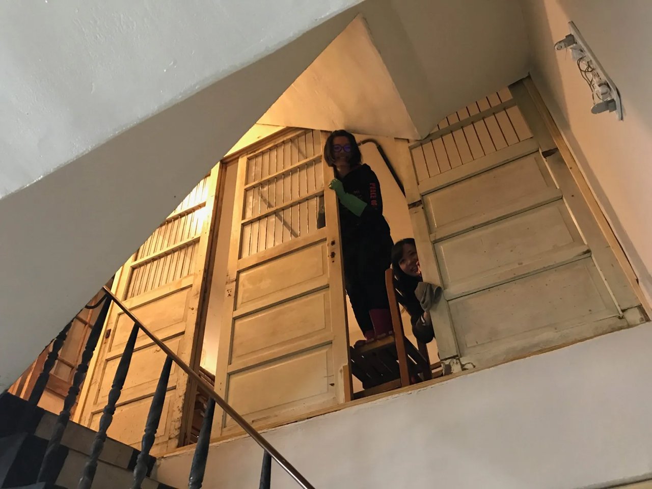 這棟老屋重新整理之後，二樓規劃成用餐及講座空間，來源：禾火食堂